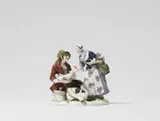 Meissen Royal Porcelain Manufactory, A Meissen porcelain goose seller group