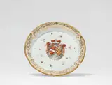 Meissen Royal Porcelain Manufactory, A Meissen porcelain dish with the Althann-Daun arms of alliance