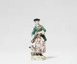 Meissen Royal Porcelain Manufactory, A Meissen porcelain model of a huntress with a gun
