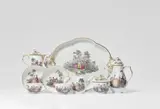 Jean-Antoine Watteau, A Berlin KPM porcelain tête à tête with Watteau scenes