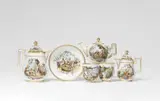 Meissen Royal Porcelain Manufactory, Six items from a Meissen porcelain déjeuner with children