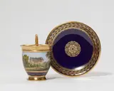 Sèvres, A Sèvres porcelain cup with a view of Ecouen Palace