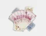 Meissen Royal Porcelain Manufactory, A rare fan-shaped Meissen porcelain game piece