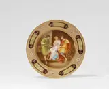 Imperial Manufactory directed by Konrad von Sorgenthal Vienna, A Royal Vienna porcelain plate 'Apelles and Alexander'