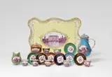 Meissen Royal Porcelain Manufactory, An unusual Meissen porcelain service with palaces in Saxony
