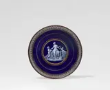 Meissen Royal Porcelain Manufactory, A rare Meissen porcelain plate 'Childhood and Spring'
