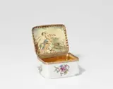 Meissen Royal Porcelain Manufactory, A porcelain snuff box painted with Venus and Cupid