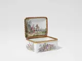 Philips Wouwerman, A Meissen porcelain snuff box with a motif after Philips Wouwerman