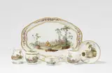 Johann Elias Ridinger, A Meissen porcelain solitaire with hunting scenes