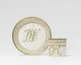 Imperial Manufactory directed by Konrad von Sorgenthal Vienna, A Royal Vienna porcelain cup with a monogram