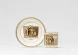 Meissen Royal Porcelain Manufactory, A Meissen porcelain cup and saucer with Romeo