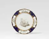 Meissen Royal Porcelain Manufactory, A rare Meissen porcelain dinner plate from an order for the Prussian court