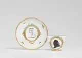 Meissen Royal Porcelain Manufactory, A Meissen porcelain cup with a silhouette monogrammed Z