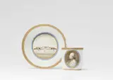Meissen Royal Porcelain Manufactory, A Meissen porcelain cup and saucer commemorating  the completion of the Prince Elector's palace in Koblenz