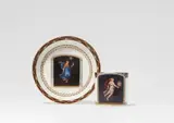 Meissen Royal Porcelain Manufactory, A Meissen porcelain cup and saucer with motifs after Michelangelo Maestri