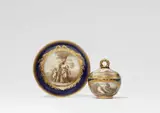 Meissen Royal Porcelain Manufactory, A Meissen porcelain cup and saucer with scenes after Angelika Kauffmann