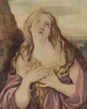Guido Reni, An woven tapestry panel with the penitent Mary Magdalene