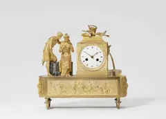 Claude Galle, A Parisian ormolu pendulum clock with a shepherd couple