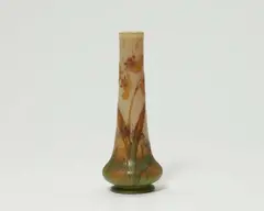 Daum Frères Nancy, A Daum Frères glass orchid flower vase