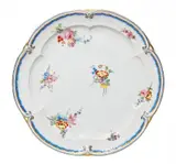 Sèvres, A Sèvres soft-paste porcelain platter from a service with bouquets, Double-L monogram surrounding year letter "G", incised "B P", enamel blue "L". D