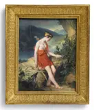 Françoise-Reine Dagois, A gouache on ivory miniature of “Diane de Chasseresse”