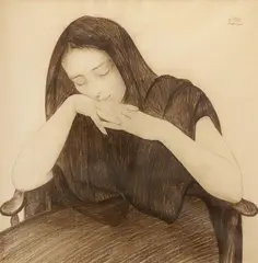 Walter Sauer, Woman Dreaming or Sleeping in a Chair