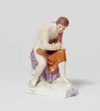 Johann Karl Friedrich Riese, A Berlin KPM porcelain model of Peleus, the father of Achilles