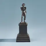 Wilhelm August Stilarsky, A small cast iron statuette of Napoléon I, Black patinated cast iron. Figure standing with arms crossed, wearing a tricorn. H