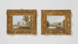 Carl Daniel Freydanck, A pair of porcelain plaques with depictions of buildings by Schinkel in Berlin