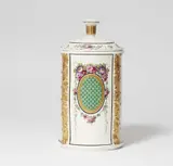 Theo Schmuz-Baudiss, A Berlin KPM porcelain box with oak leaf appliqués