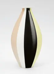 A Berlin KPM porcelain jar by Trude Petri-Raben, Model no. 18415. Decorated in shades of rosewood, black and yellow. Blue sceptre mark, red imperial orb mark. H, sold Apr 2021