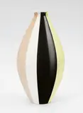 Trude Petri-Raben, A Berlin KPM porcelain jar, Model no. 18415. Decorated in shades of rosewood, black and yellow. Blue sceptre mark, red imperial orb mark. H
