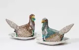 A pair of Höchst faience capercaillie tureens by Kurmainzische Manufaktur Höchst, sold Nov 2020