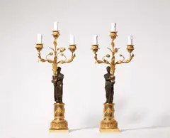 A pair of Parisian Louis XVI ormolu candelabra by Étienne Maurice Falconet, offered Nov 2020