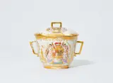 Bartholomäus Seuter, A rare Meissen Böttger porcelain ecuelle with the coat of arms of Beauvau-Craon/Ligniville