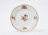Meissen Royal Porcelain Manufactory, A Meissen porcelain plate from the "Carbonnier" dinner service