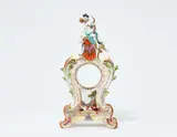 Meissen Royal Porcelain Manufactory, A Meissen porcelain clock case with a figure of Diana