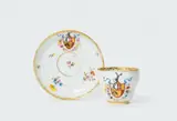 Meissen Royal Porcelain Manufactory, A Meissen porcelain heraldic cup and saucer