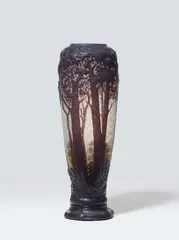 Daum Frères Nancy, A rare Daum frères "vase d'arbres"