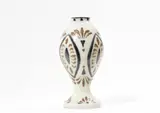 Fernand Rumèbe, A stoneware vase by Fernand Rumèbe, Crackled salt glaze decor in black and brown. Black painted monogram FA and 27. Minor losses to the glaze. H