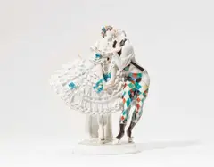 Paul Scheurich, A Meissen porcelain model of Harlequin and Colombine