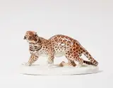 Nymphenburg, A Nymphenburg porcelain model of a panther