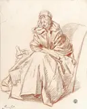 Jean-Baptiste Greuze, A Woman sitting in a Chair