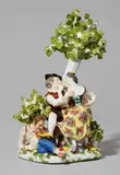 A Meissen porcelain model, the indiscreet Harlequin by Meissen Royal Porcelain Manufactory, sold May 2020