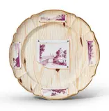 Nymphenburg, A Nymphenburg porcelain platter with a quodlibet