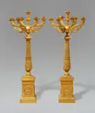 Pierre Philippe Thomire, A pair of Empire table candelabra from the Château de Neuilly