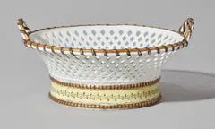 A round Sèvres porcelain basket from the “Jardin du Roy” service by Sèvres, offered May 2020