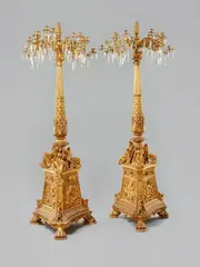 Pelagio Palagi, A pair of large carved wood candelabra