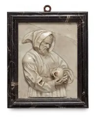Giovanni Bonazza, A pair of marble plaques with monks