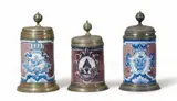 Cornelis Funcke, Three Berlin faience tankards